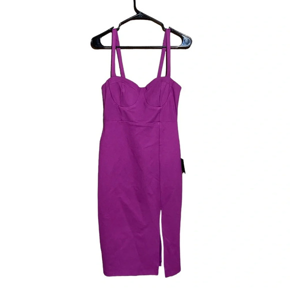 NWT Lulus Soiree Style Purple Sleeveless Bustier Bodycon Midi Dress Size‎ Medium - Picture 5 of 10